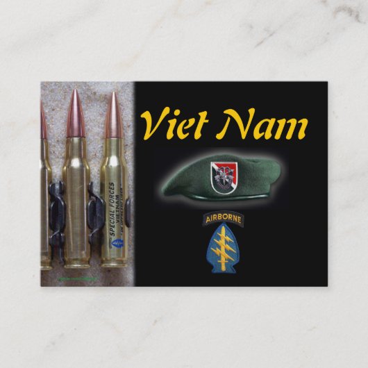 11e groene beret speciale troepengroep handelskaar visitekaartje (Voorkant)