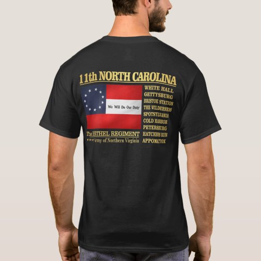 11e infanterie in North Carolina (BA2) T-shirt (Achterkant)