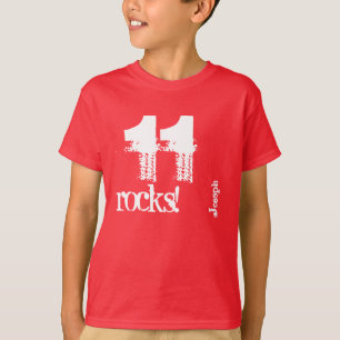 11e jaarcadeau voor 11 jaar oude aangepaste naam W T-shirt