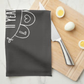 11e Jubileum Gift Chalk Hearts Theedoek (Quarter Fold)