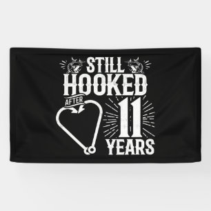 11e Jubileum koppels gehuwd 11 jaar Spandoek