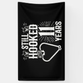 11e Jubileum koppels gehuwd 11 jaar Spandoek (Verticaal)