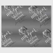 11e Jubileum-Roos voor weddenschappen Cadeaupapier (Vlak)