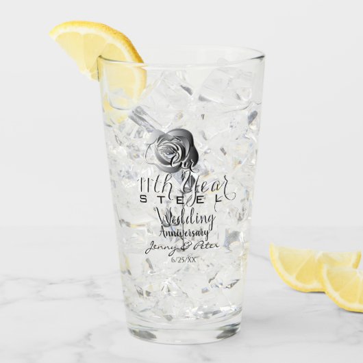 11e Jubileum-Roos voor weddenschappen Glas (Voorkant ijs)