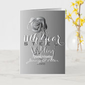 11e Jubileum-Roos voor weddenschappen Kaart (Gele Bloem)