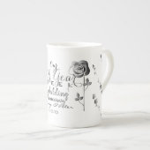 11e Jubileum Rozen van staal Porselein Kop (Voorkant rechts)