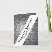 11e Jubileum Staal bewerkbaar Kaart (Voorkant)