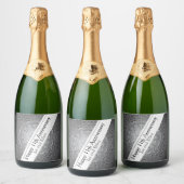 11e Jubileum staal Sparkling Wijnetiket (Flessen)
