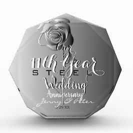 11e Jubileum voor bruiloft met Roos van staal Fotoblokken