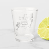 11e Jubileum voor het huwelijk met stalen Rozen Shot Glas (Achterkant)