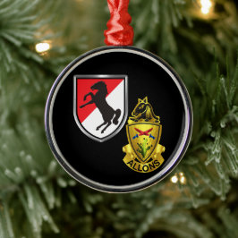 11e kerst van het pantserregime metalen ornament