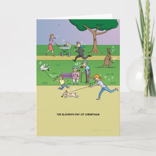 11e Kerstdag (11 Pipers Piping) Kaart (Voorkant)