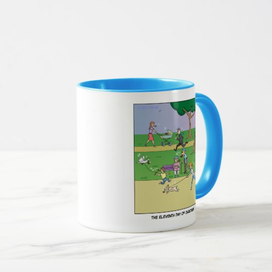 11e kerstdag (11 pipons) Mok (Voorkant rechts)