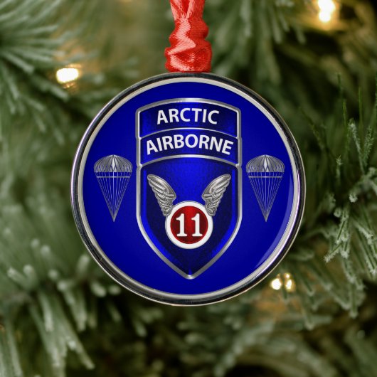 11e Kerstdivisie Luchtvaart Metalen Ornament (Boom)