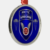 11e Kerstdivisie Luchtvaart Metalen Ornament (Rechts)