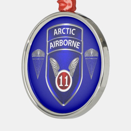 11e Kerstdivisie Luchtvaart Metalen Ornament (Links)