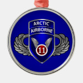 11e Kerstdivisie Luchtvaart Metalen Ornament (Voorkant)