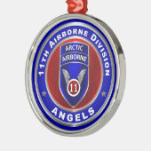 11e Kerstdivisie Luchtvaart Metalen Ornament (Links)