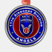 11e Kerstdivisie Luchtvaart Metalen Ornament (Voorkant)