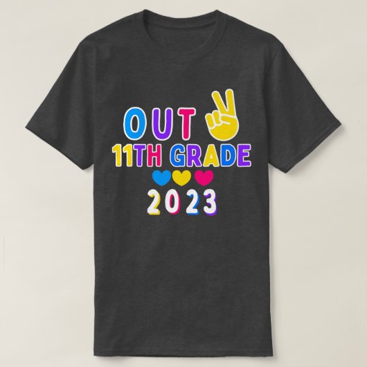 11e klas van 2023 Afstuderen dag T-shirt (Design voorkant)