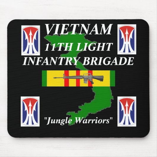 11e Licht Inf Vietnam Mousepad 2/b Muismat (Voorkant)