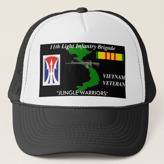 11e lichte infanterieur Br "Oerwoud Warriors" Koge Trucker Pet (Voorkant)