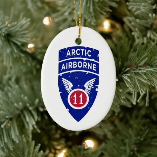 11e Luchtlandingsdivisie "Arctic Angels" in nood Keramisch Ornament (Boom)