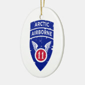 11e Luchtlandingsdivisie "Arctic Angels" in nood Keramisch Ornament (Links)