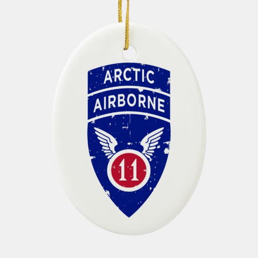 11e Luchtlandingsdivisie "Arctic Angels" in nood Keramisch Ornament (Achterkant)