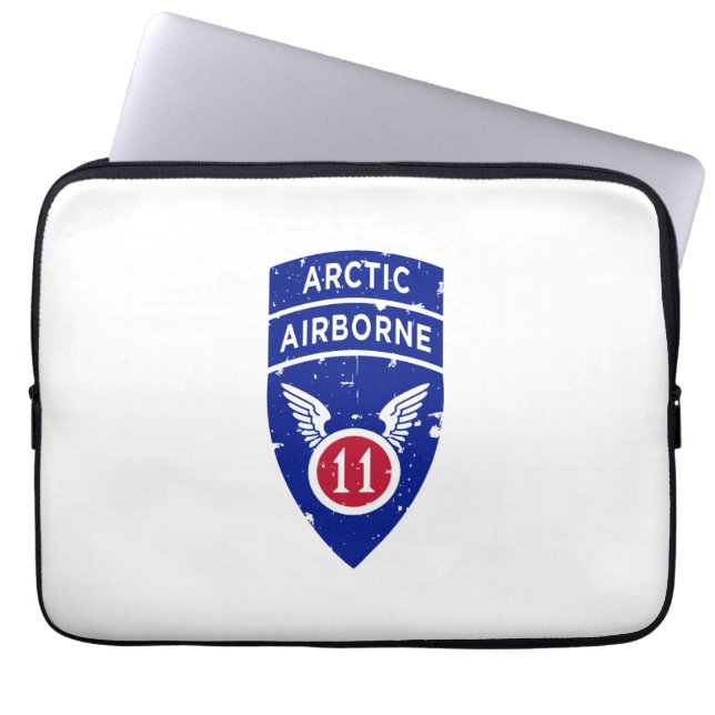 11e Luchtlandingsdivisie "Arctic Angels" in nood Laptop Sleeve (Voorkant)