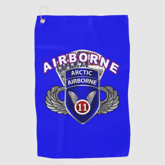 11e Luchtlandingsdivisie  Golfhanddoek (Voorkant)