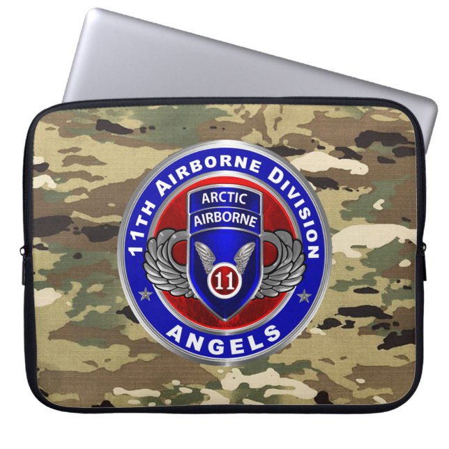 11e Luchtlandingsdivisie Laptop Sleeve (Voorkant)