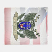 11e Luchtlandingsdivisie Veteraan Fleece Deken (Voorkant (Horizontaal))