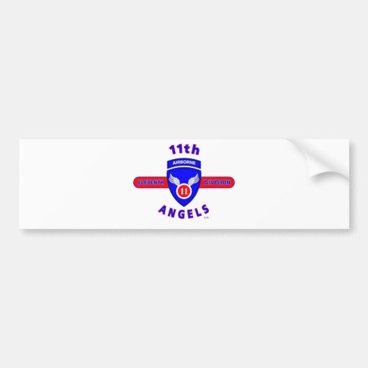 11E LUCHTVAARTAFDELING "ANGELS" BUMPERSTICKER (Voorkant)