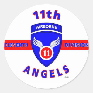 11E LUCHTVAARTAFDELING "ANGELS" RONDE STICKER