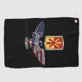 11e luchtverdedigingsbrigade Gepersonaliseerd Eagl Golfhanddoek (Horizontaal)