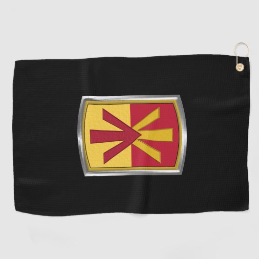 11e luchtverdedigingsbrigade Gepersonaliseerd patc Golfhanddoek (Horizontaal)