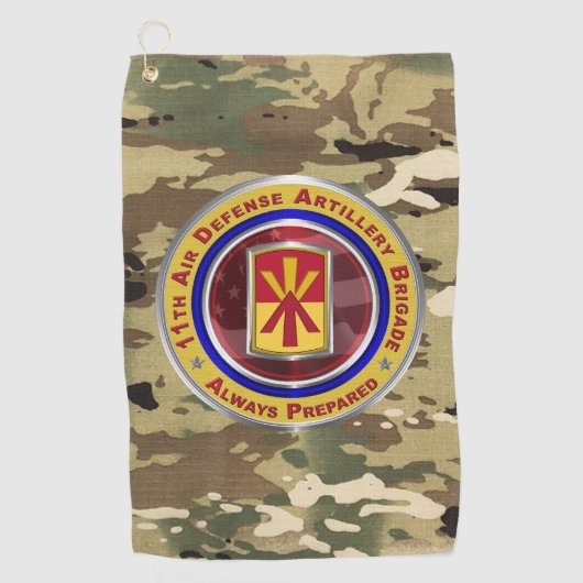 11e luchtverdedigingsbrigade golfhanddoek (Voorkant)