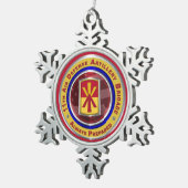 11e luchtverdedigingsbrigade tin sneeuwvlok ornament (Rechts)