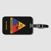 11e Pantserdivisie "Thunderbolt" ontzet Bagagelabel (Voorkant (horizontaal))