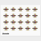 11E PANTSERDIVISIE "THUNDERBOLT" RONDE STICKER (Vel)
