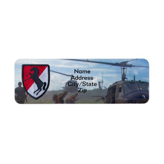 11e Pantserregiment ACR Vietnam oorlog Etiket (Voorkant)