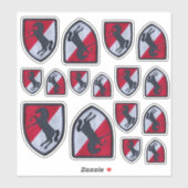 11e Pantserregiment Fort Meade Contour Sticker (Vel)