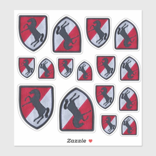 11e Pantserregiment Fort Meade Contour Sticker (Vel)