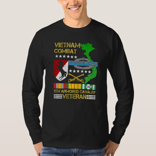 11e Pantserregiment Vietnam Combat Vete T-shirt (Voorkant)