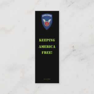 11e patchprofielkaart voor veteranen uit het leger mini visitekaartje