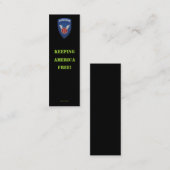 11e patchprofielkaart voor veteranen uit het leger mini visitekaartje (Voorkant / Achterkant)