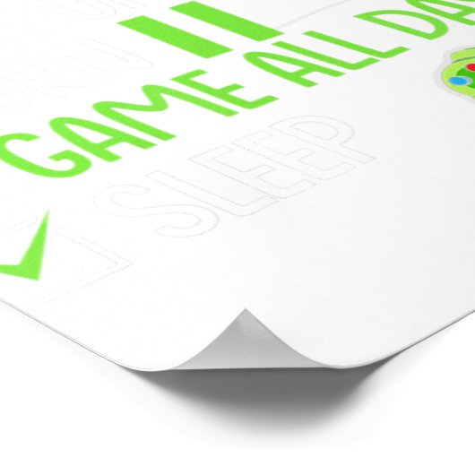 11e Perfect Birthday Gaming 11 jaar oude gamer Bo Poster (Hoek)