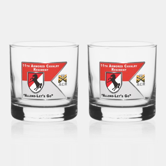 11e regiment gepantserde cavalerie whisky glas (Voorkant)