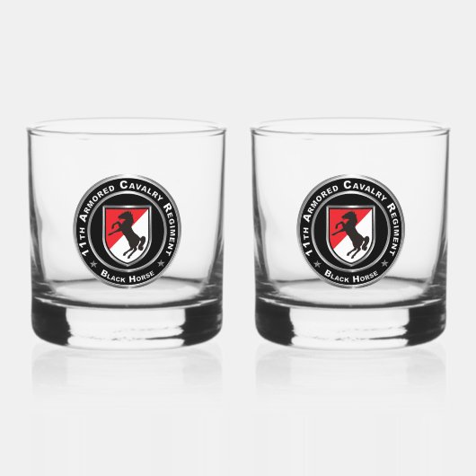 11e regiment gepantserde cavalerie whisky glas (Voorkant)